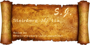 Steinberg Júlia névjegykártya